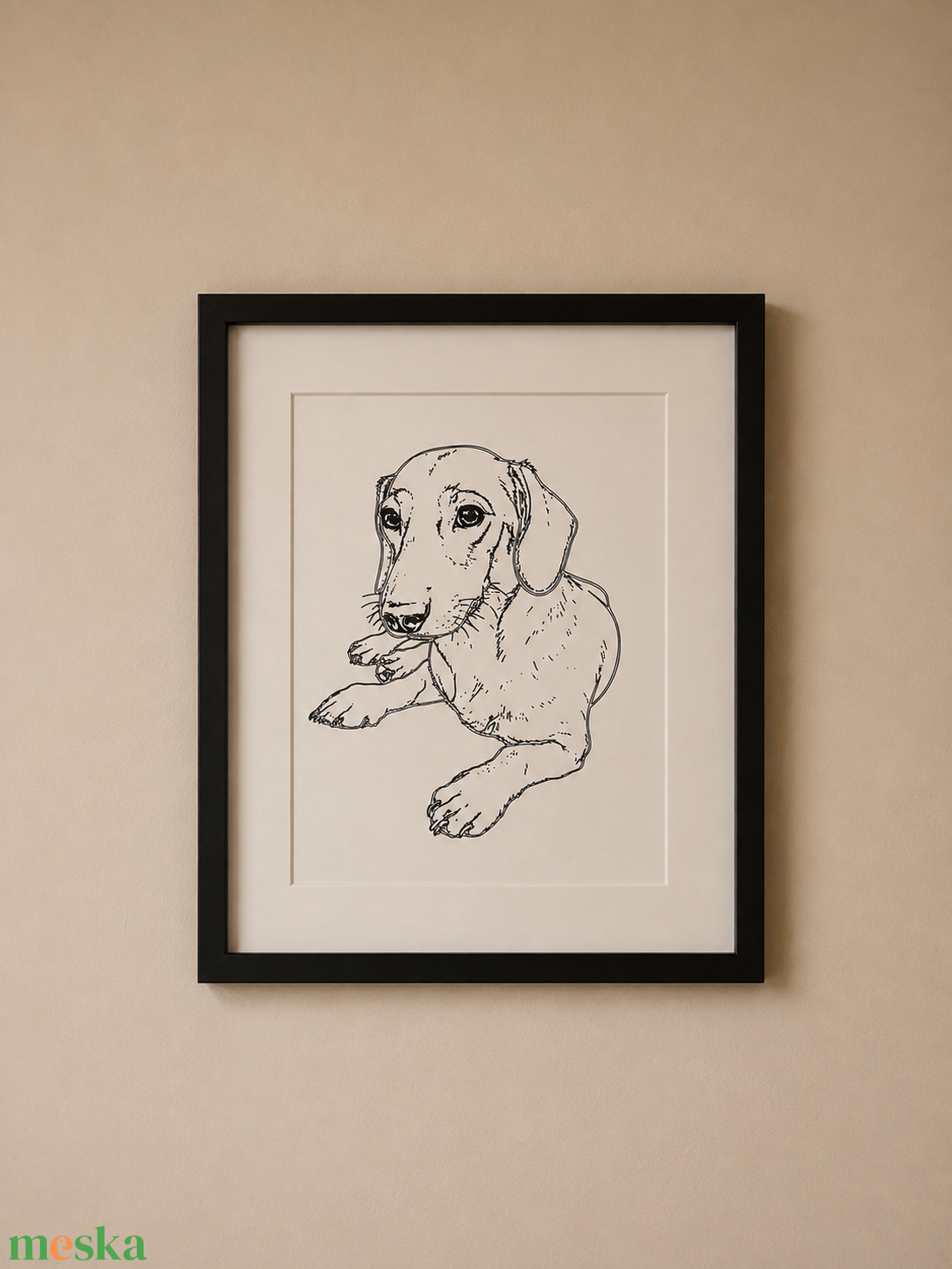 Tacskós vonalrajz - művészet - grafika & illusztráció - egyéb rajzok - Meska.hu