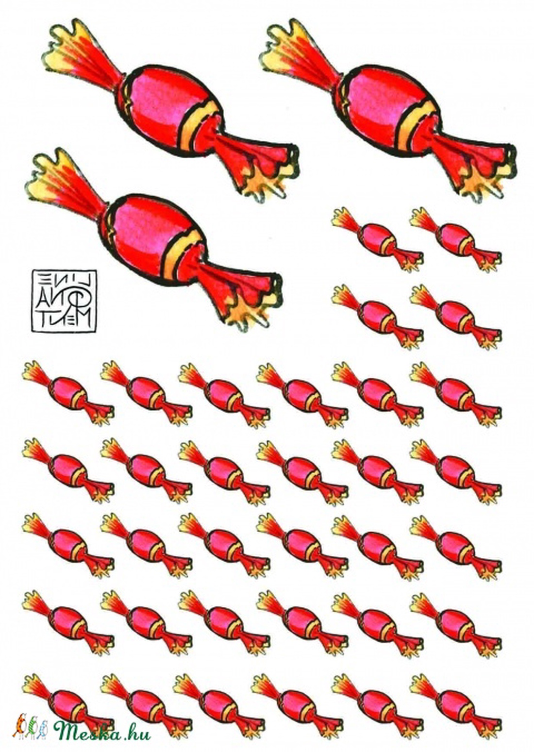 Szaloncukor rávasalható ovisjelek A/6 berkeskrisz számára -  - Meska.hu