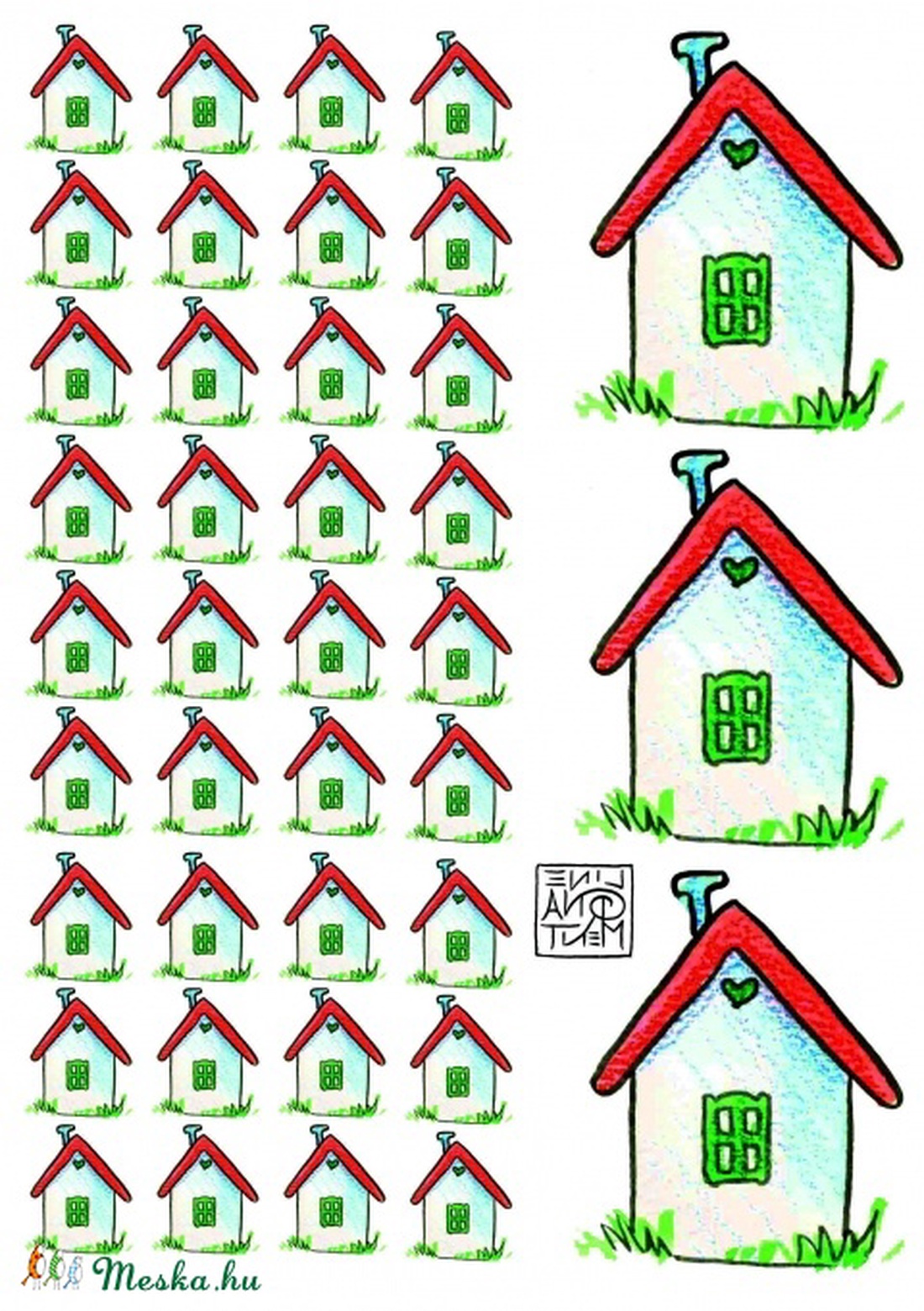 Házikó rávasalható ovisjelek A/5 Elefonissi számára - - Meska.hu Házikó rávasalható ovisjelek A/5 Elefonissi számára - - Meska.hu