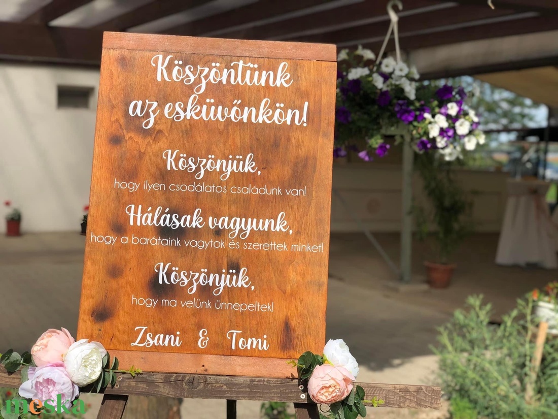 Esküvői köszöntő tábla - esküvő - dekoráció - helyszíni dekor - Meska.hu Esküvői köszöntő tábla - esküvő - dekoráció - helyszíni dekor - Meska.hu