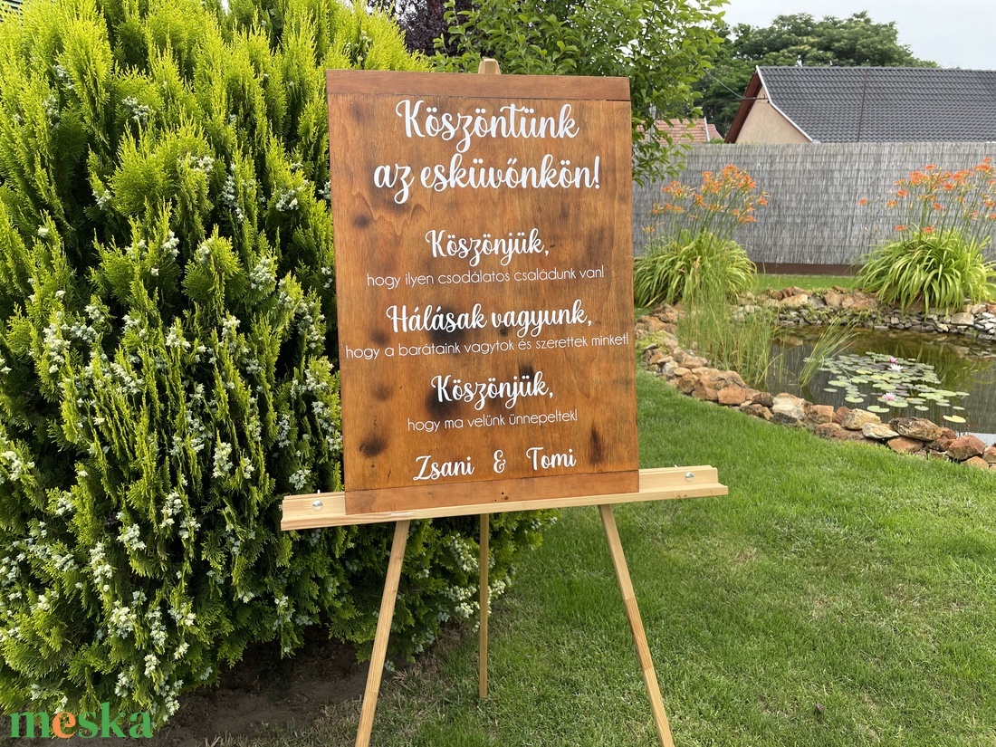 Esküvői köszöntő tábla - esküvő - dekoráció - helyszíni dekor - Meska.hu Esküvői köszöntő tábla - esküvő - dekoráció - helyszíni dekor - Meska.hu