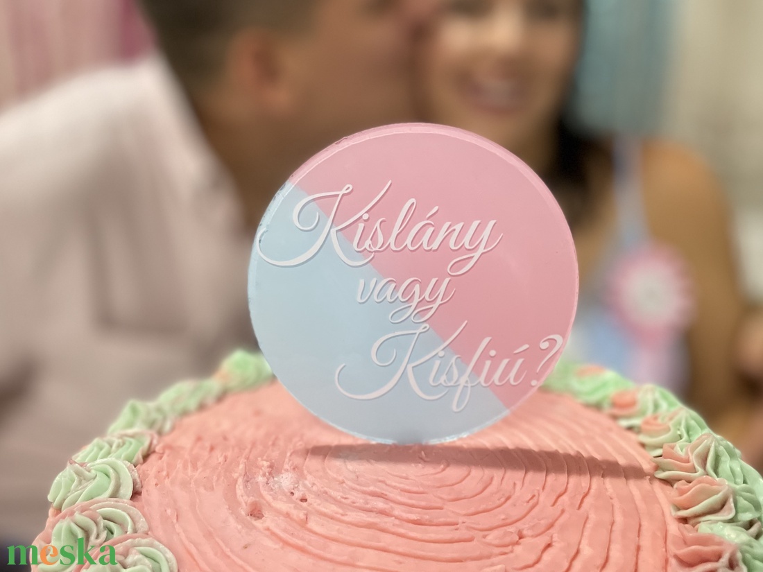 Tortabeszúró - Kislány vagy kisfiú? felirattal - otthon & életmód - konyhafelszerelés, tálalás - sütés, főzés - sütidísz - Meska.hu