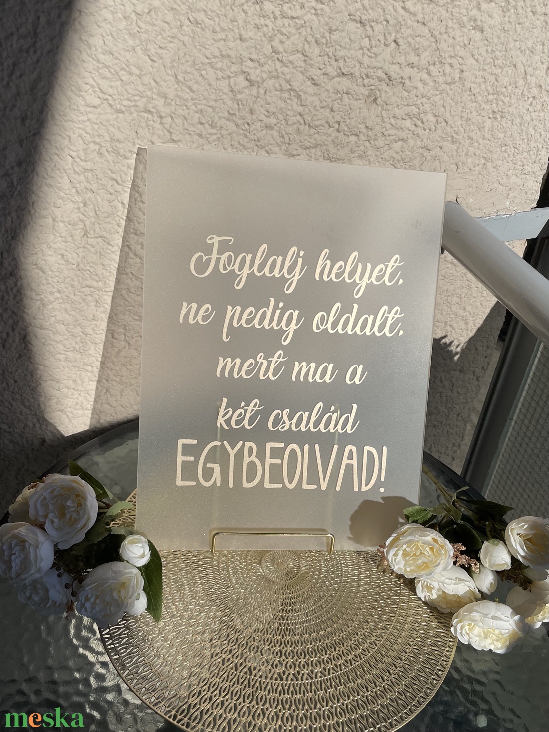 Esküvői tábla  Foglalj helyet felirattal - esküvő - dekoráció - helyszíni dekor - Meska.hu