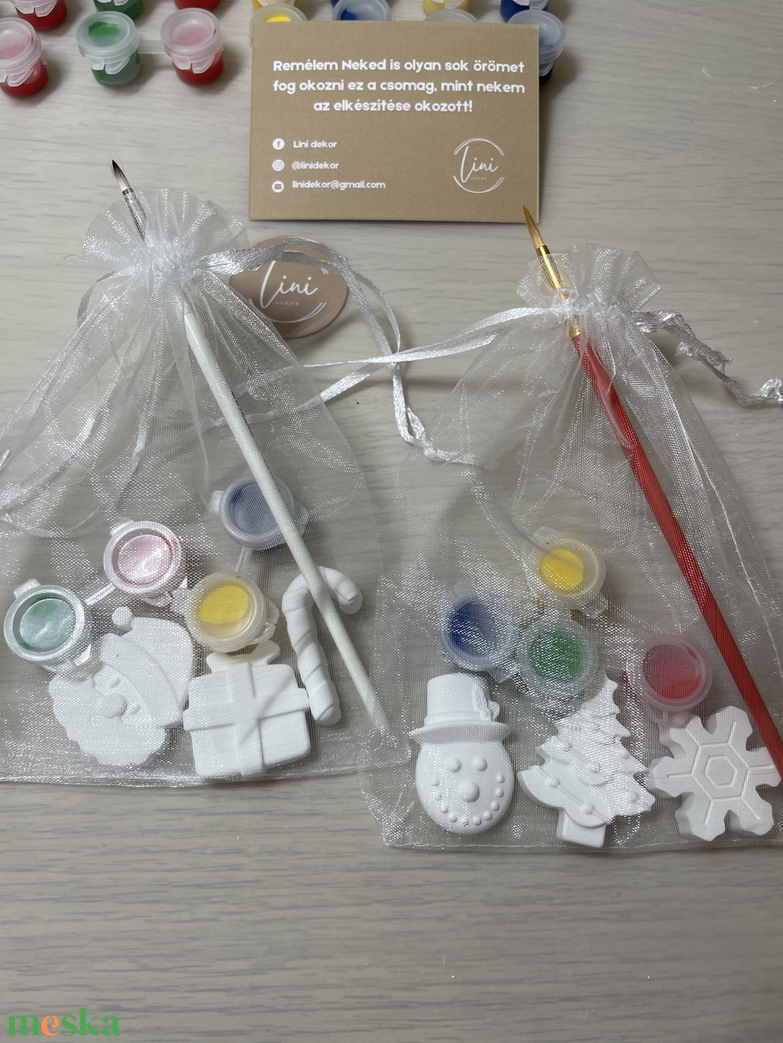 Mini karácsonyi gipszfestő szett � tökéletes meglepetés a Mikulás-csomagba! - karácsony - mikulás - mikulás ajándékok - Meska.hu