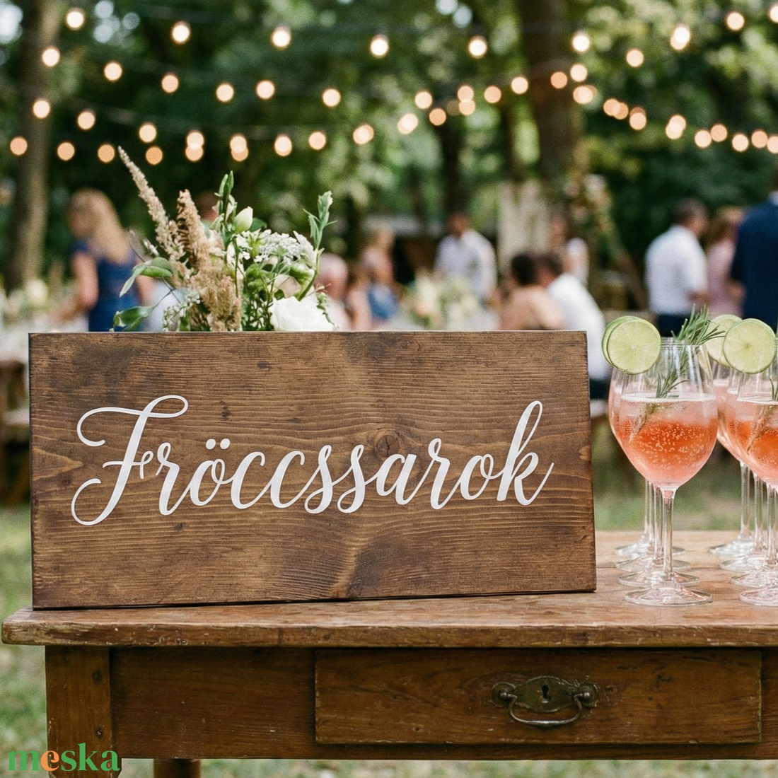 Egyedi feliratos fa tábla - Fröccssarok felirattal - esküvő - dekoráció - tábla & jelzés - Meska.hu