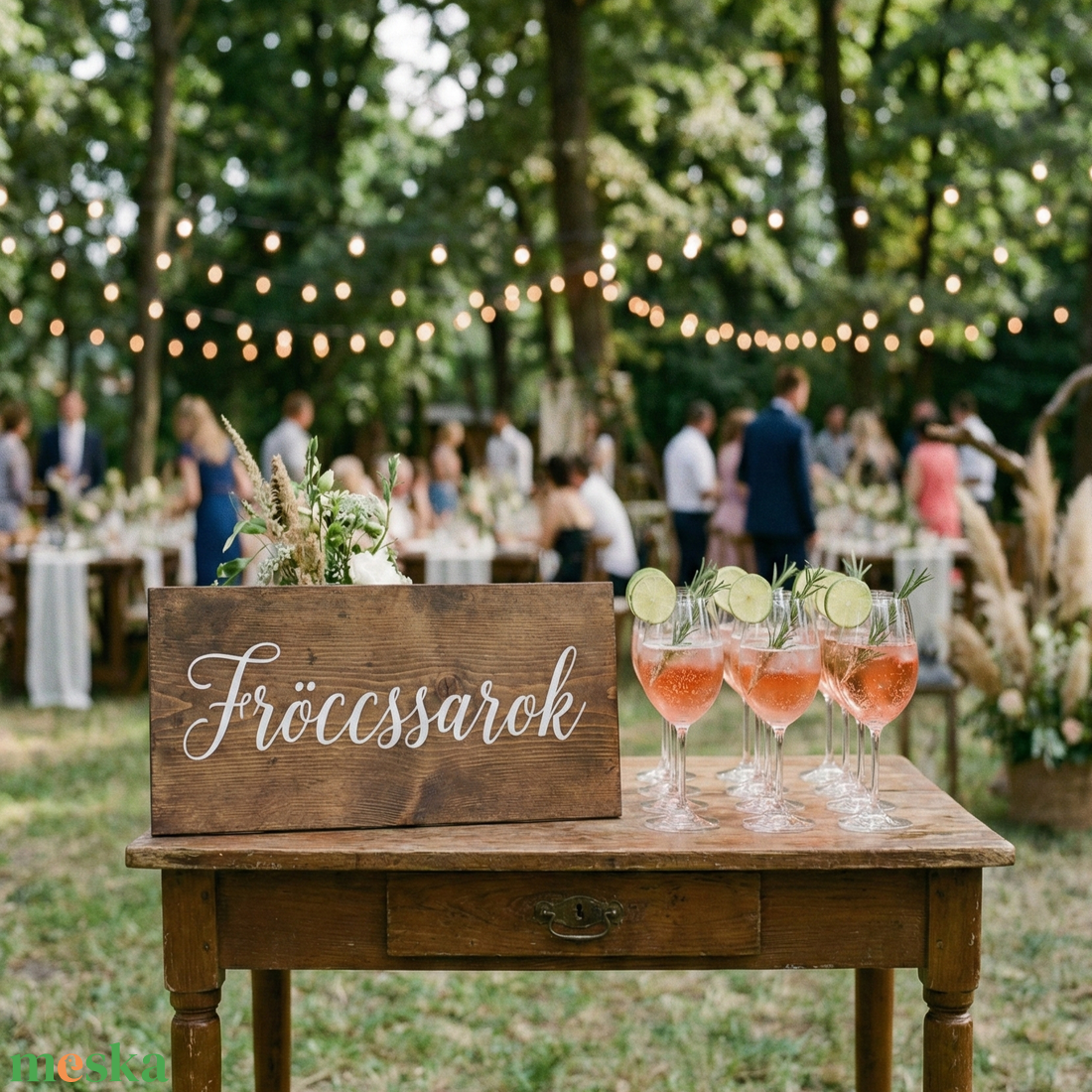 Egyedi feliratos fa tábla - Fröccssarok felirattal - esküvő - dekoráció - tábla & jelzés - Meska.hu