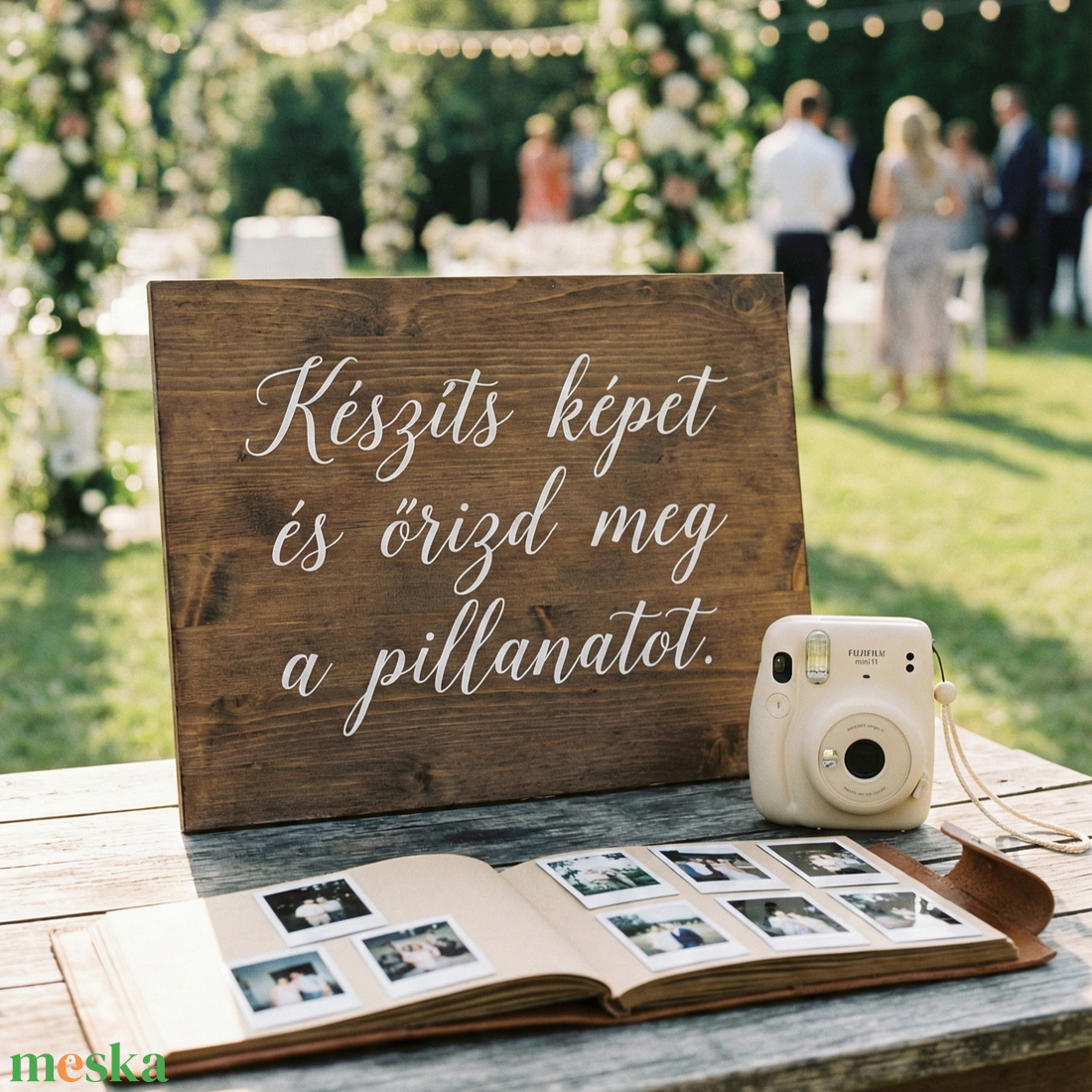 Esküvői fotósarok tábla - esküvő - dekoráció - tábla & jelzés - Meska.hu