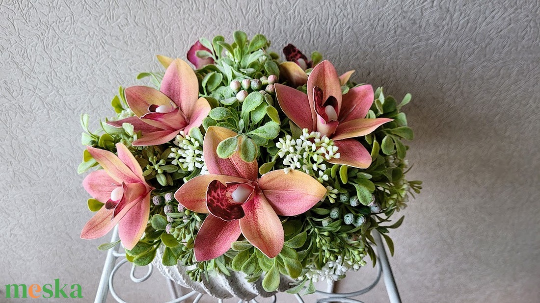 Asztaldísz orchideákkal - otthon & életmód - dekoráció - asztal és polc dekoráció - asztaldísz - Meska.hu Asztaldísz orchideákkal - otthon & életmód - dekoráció - asztal és polc dekoráció - asztaldísz - Meska.hu