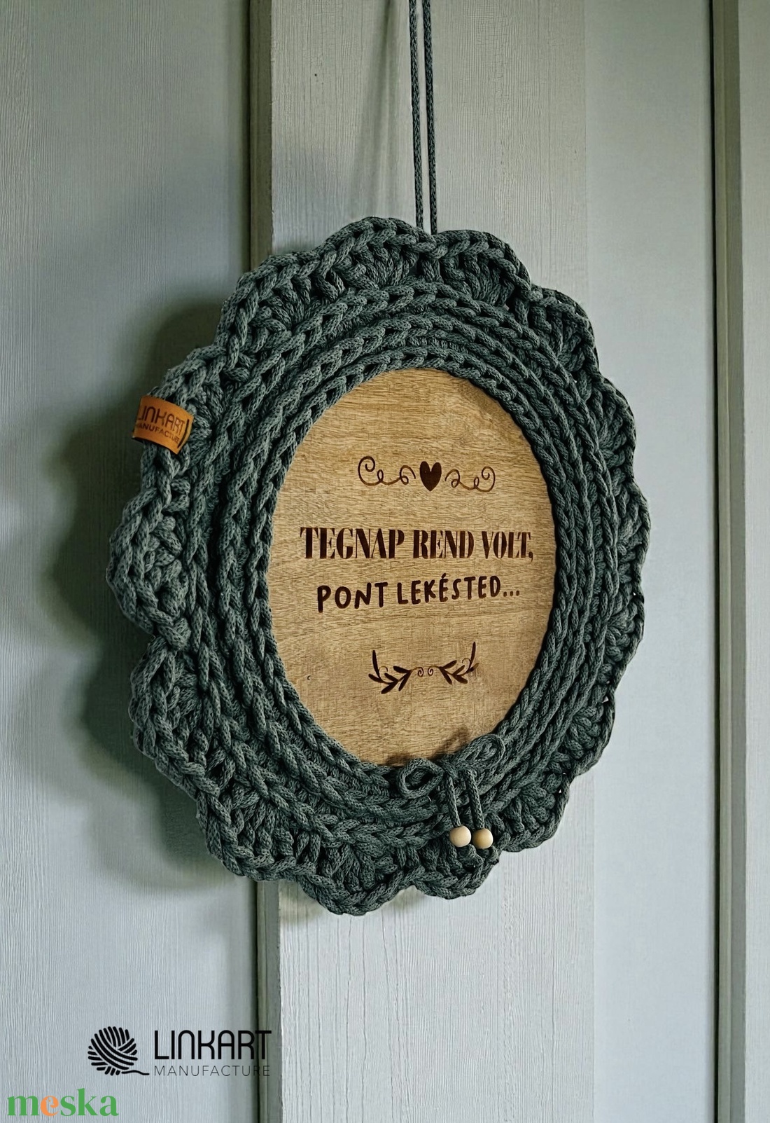 Horgolt kopogtató - otthon & életmód - dekoráció - ajtó- és ablak dekoráció - ajtódísz & kopogtató - Meska.hu