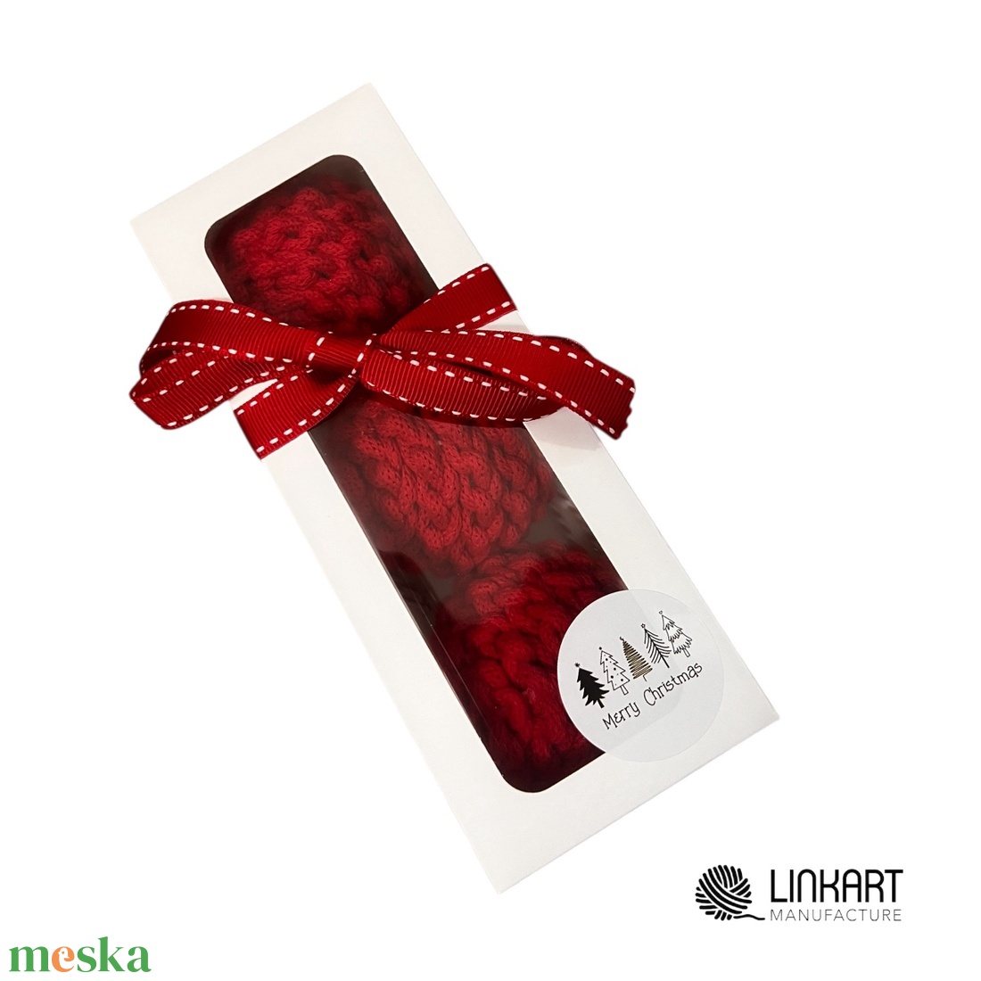 Horgolt karácsonyi gömbök díszdobozban - karácsony - karácsonyi lakásdekoráció - karácsonyfadíszek - Meska.hu