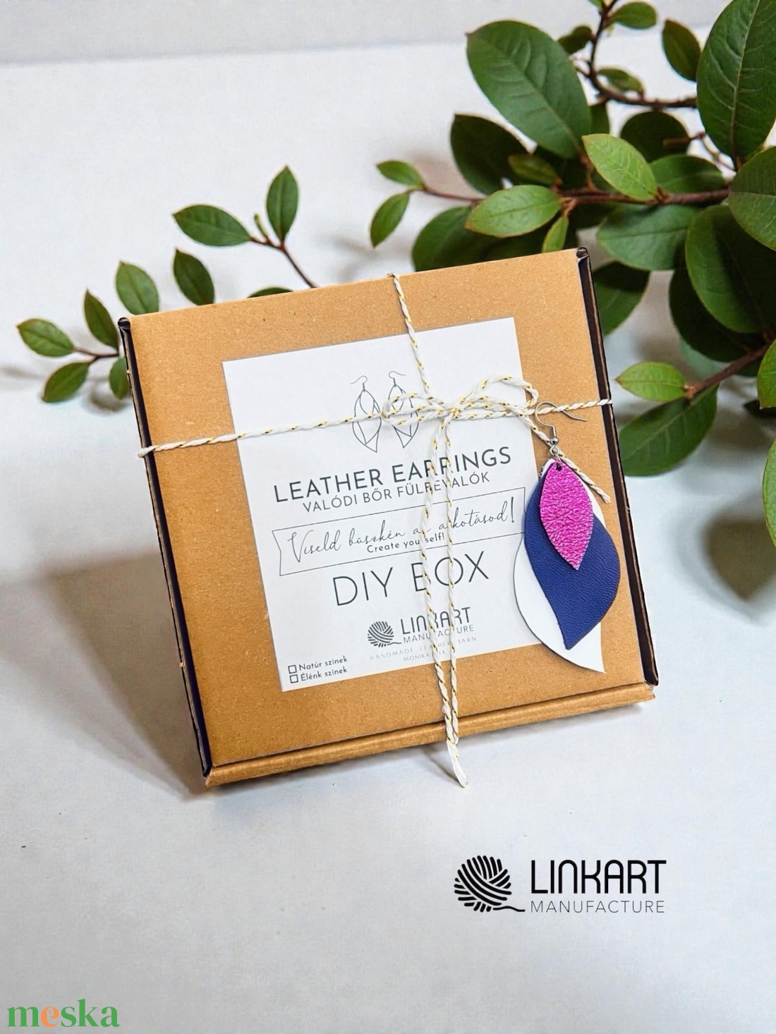 Bőr fülbevaló DIY BOX - diy (csináld magad) - egységcsomag - Meska.hu