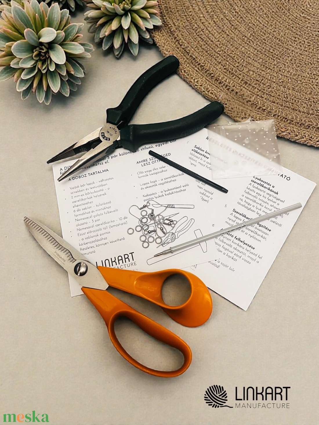 Bőr fülbevaló DIY BOX - diy (csináld magad) - egységcsomag - Meska.hu