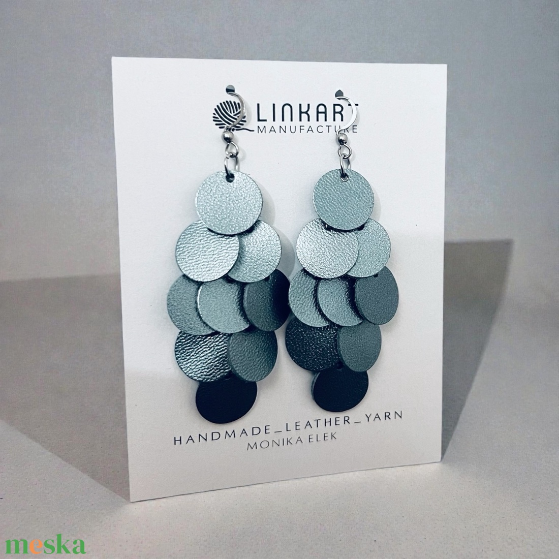 Valódi bőr fülbevaló - ékszer - fülbevaló - lógó fülbevaló - Meska.hu