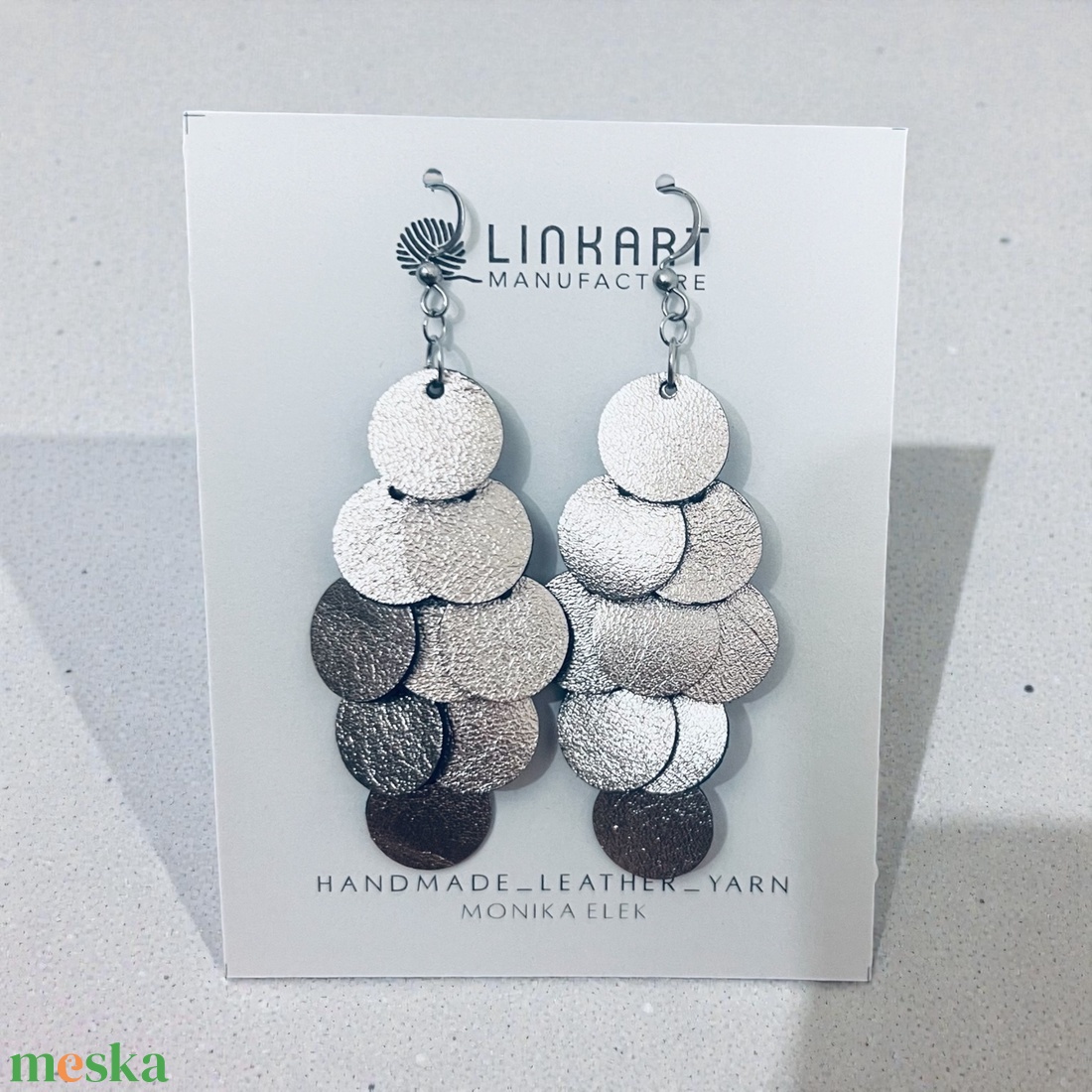 Valódi bőr fülbevaló - ékszer - fülbevaló - lógó fülbevaló - Meska.hu