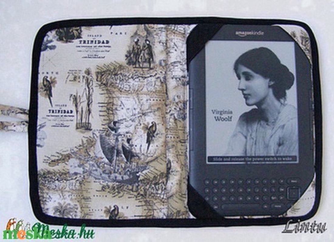 Ebook olvasó (Prestigio, Kindle 3; Kindle Fire) tok térképes anyagból - táska & tok - ebook & tablet tok - Meska.hu