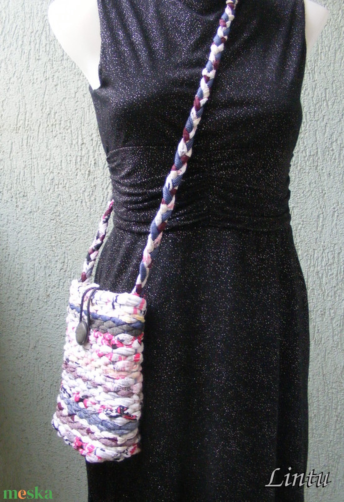 Kézi szövésű rongytáska (tarisznya) - táska & tok - kézitáska & válltáska - tarisznya - Meska.hu Kézi szövésű rongytáska (tarisznya) - táska & tok - kézitáska & válltáska - tarisznya - Meska.hu