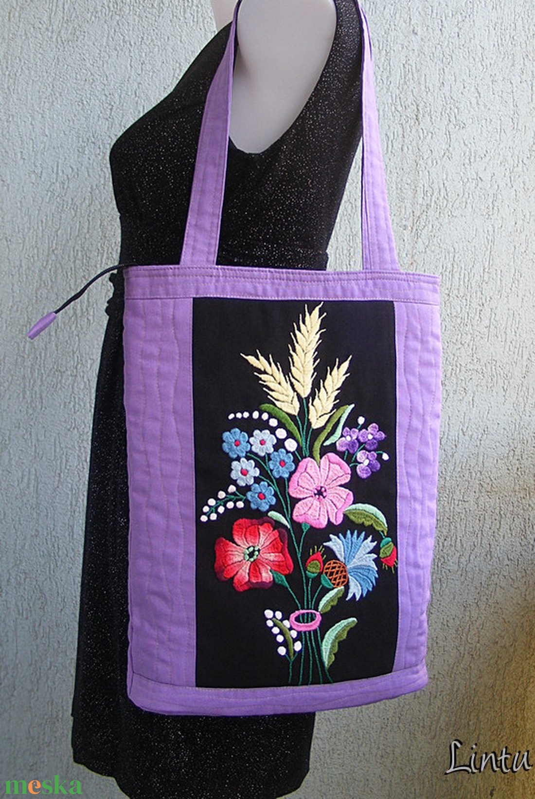 Textil táska hímzett virágokkal - táska & tok - kézitáska & válltáska - válltáska - Meska.hu Textil táska hímzett virágokkal - táska & tok - kézitáska & válltáska - válltáska - Meska.hu
