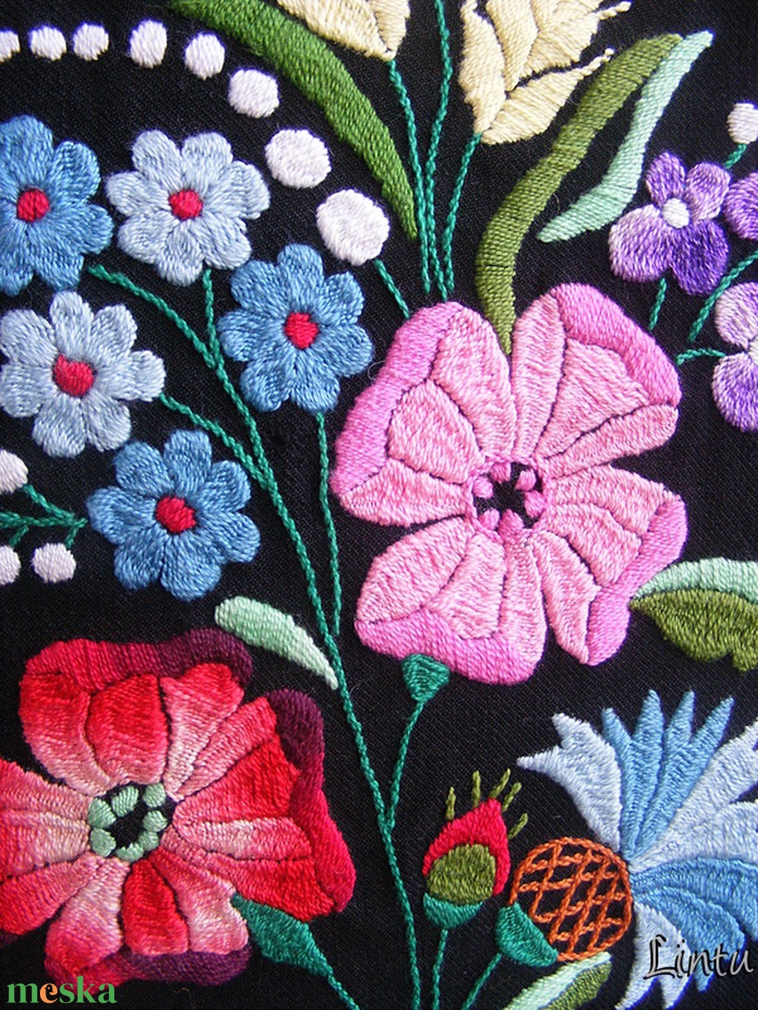 Textil táska hímzett virágokkal - táska & tok - kézitáska & válltáska - válltáska - Meska.hu Textil táska hímzett virágokkal - táska & tok - kézitáska & válltáska - válltáska - Meska.hu