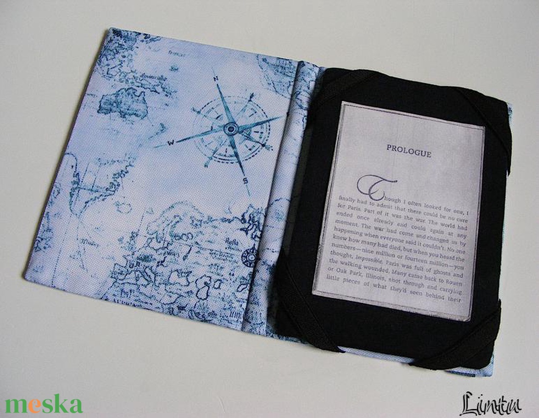 Térkép, hableány, vízhatlan anyagból készült ebook olvasó kemény tok - táska & tok - ebook & tablet tok - Meska.hu