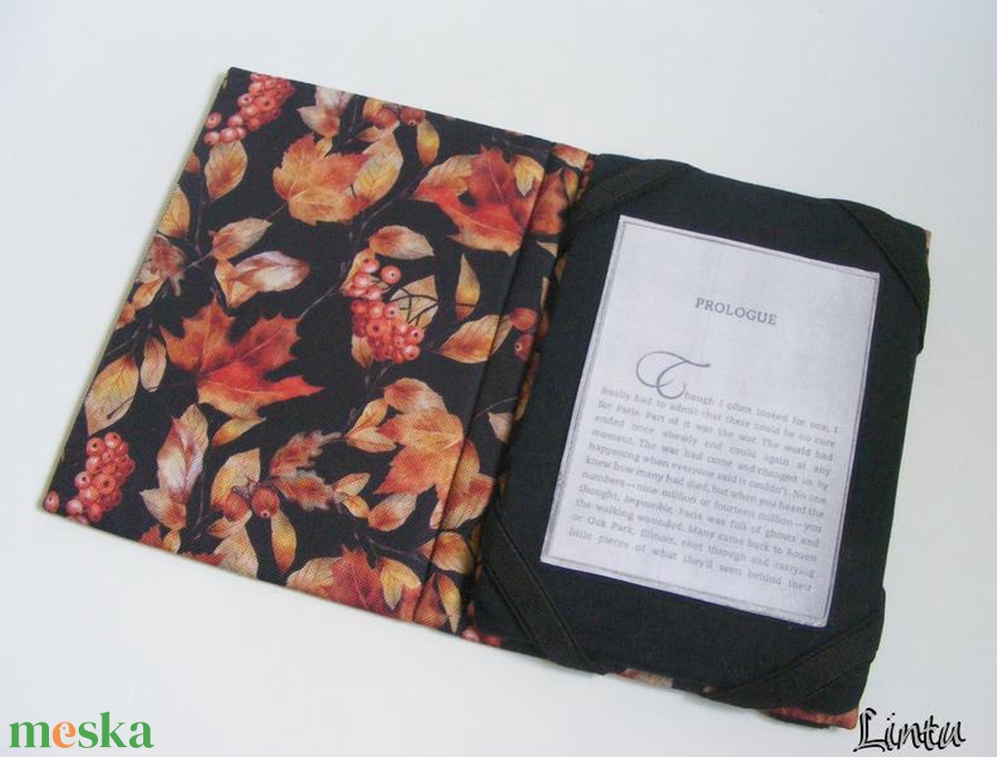 Őszi levelek, vízhatlan anyagból készült ebook olvasó kemény tok - táska & tok - ebook & tablet tok - Meska.hu