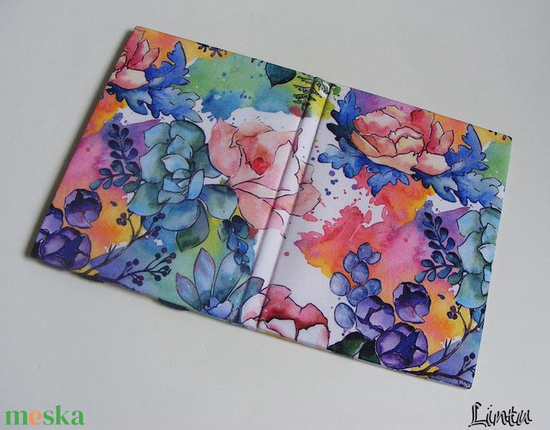 Színes virágok, vízhatlan anyagból készült kemény ebook-tok - táska & tok - ebook & tablet tok - Meska.hu