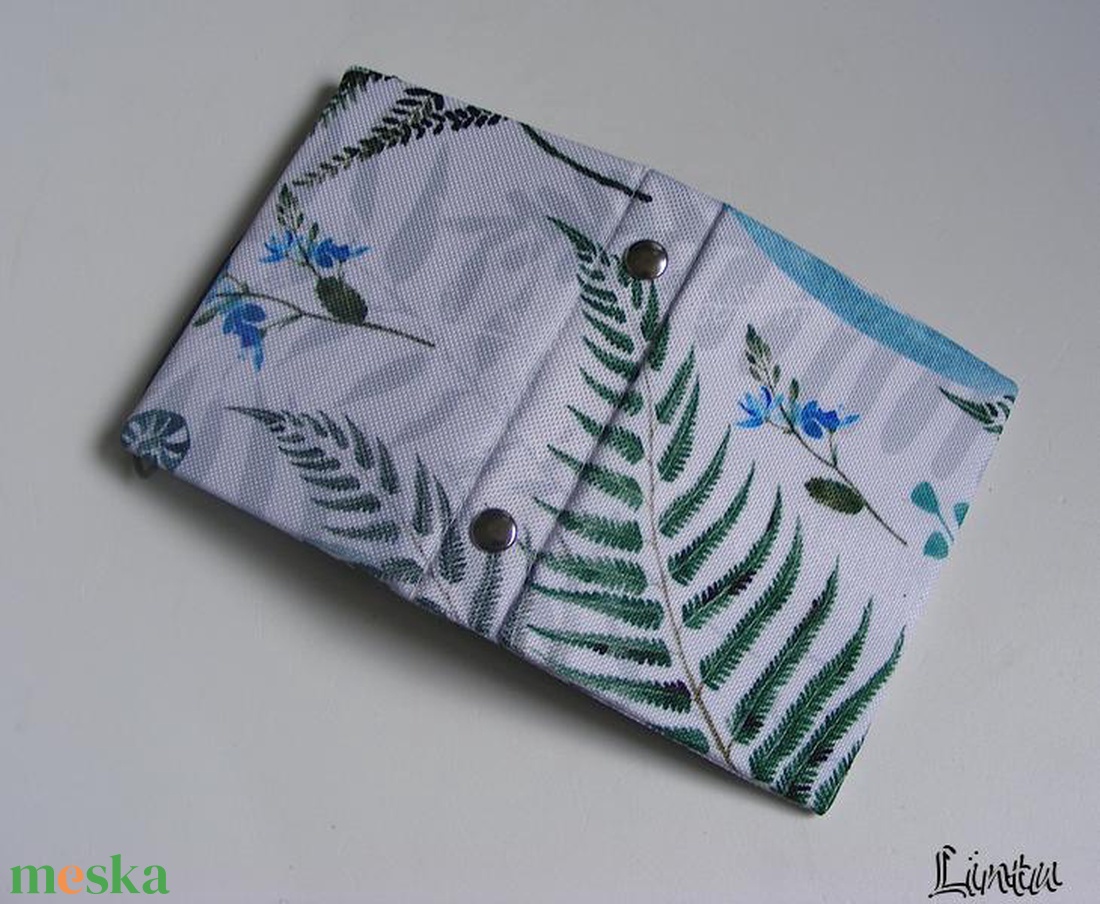 Páfrány, vízhatlan anyagból készült igazolványtartó és/vagy kártyatartó - táska & tok - pénztárca & más tok - kártyatartó & irattartó - Meska.hu