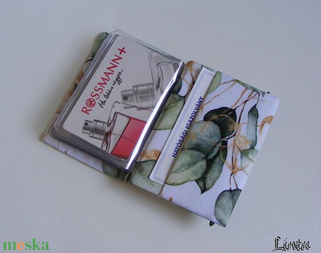 Eukaliptusz, vízhatlan anyagból készült igazolványtartó és/vagy kártyatartó - táska & tok - pénztárca & más tok - kártyatartó & irattartó - Meska.hu