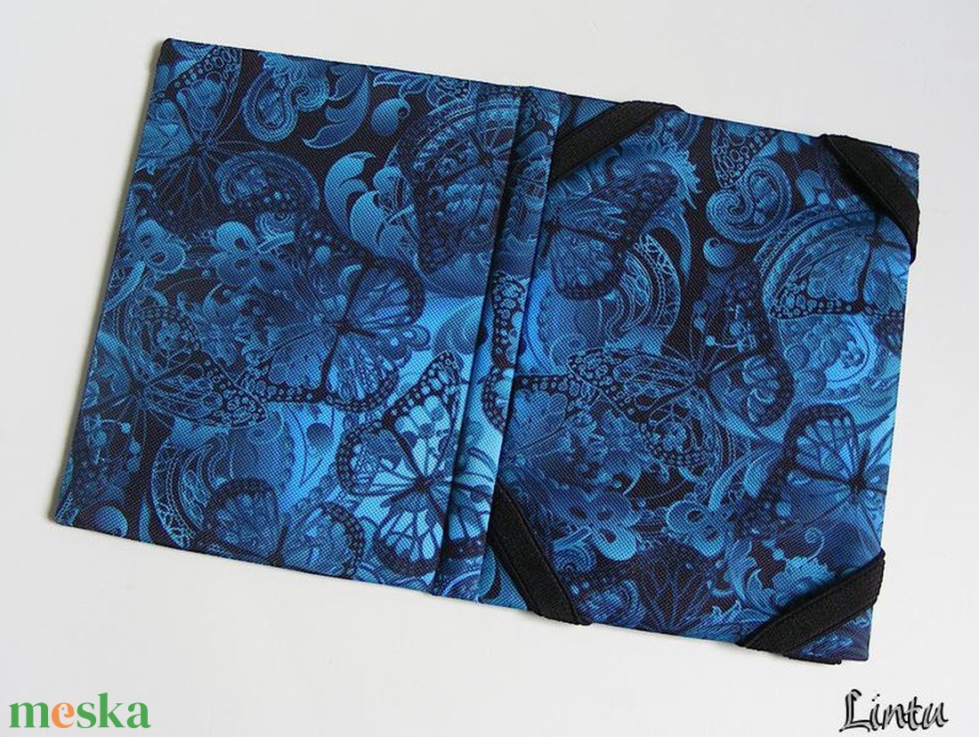 Kék pillangó, vízhatlan anyagból készült kemény e-book tok - táska & tok - ebook & tablet tok - Meska.hu