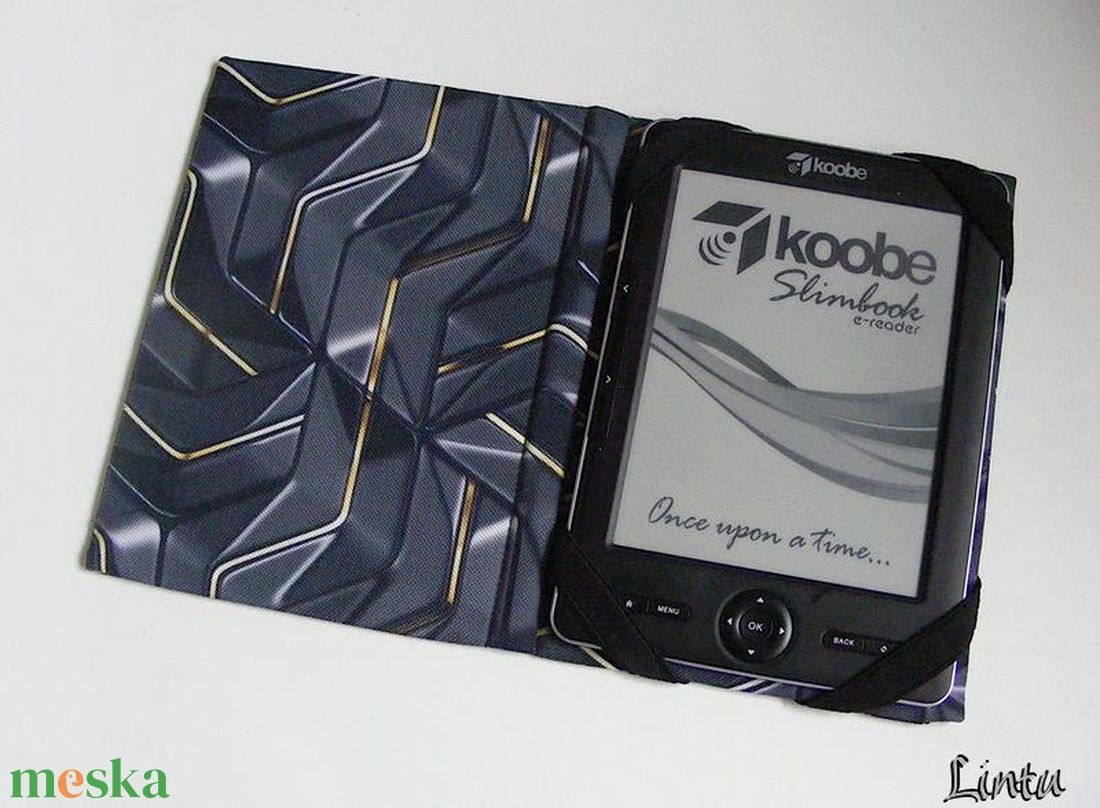 Szürke minta, vízhatlan anyagból készült kemény e-book tok - táska & tok - ebook & tablet tok - Meska.hu