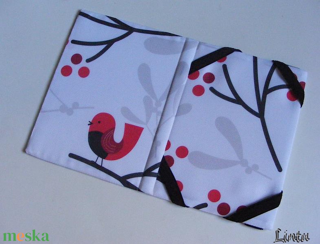 Piros madárka, vízhatlan anyagból készült kemény e-book tok - táska & tok - ebook & tablet tok - Meska.hu