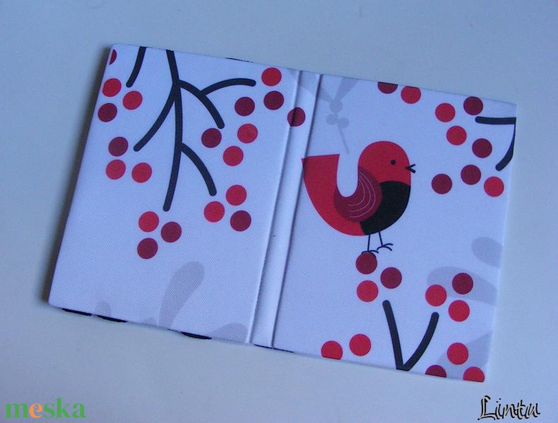 Piros madárka, vízhatlan anyagból készült kemény e-book tok - táska & tok - ebook & tablet tok - Meska.hu