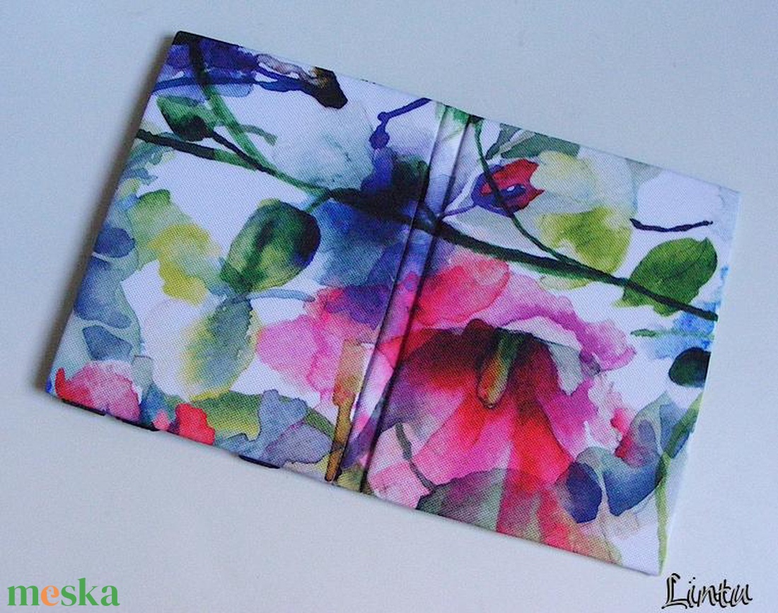 Virágok, vízhatlan anyagból készült kemény e-book tok - táska & tok - ebook & tablet tok - Meska.hu