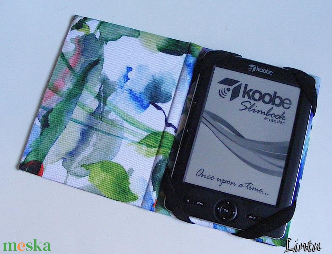 Virágok, vízhatlan anyagból készült kemény e-book tok - táska & tok - ebook & tablet tok - Meska.hu