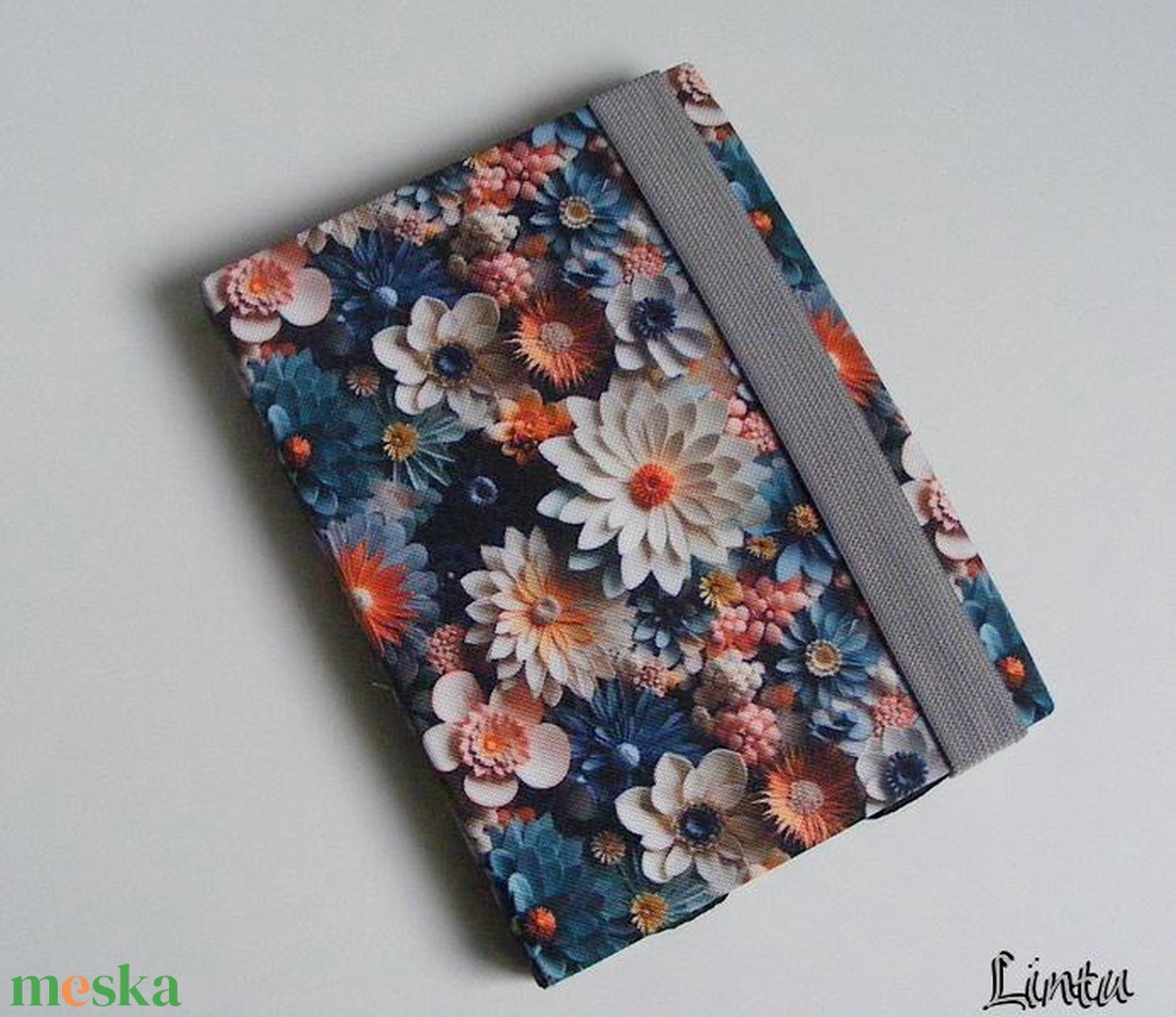 Virágok, vízhatlan anyagból készült kemény ebook-tok - táska & tok - ebook & tablet tok - Meska.hu