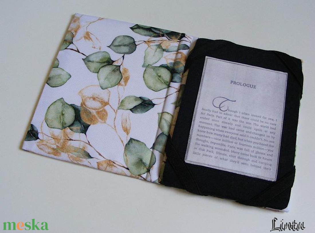 Eukaliptusz, fehér, vízhatlan ebook olvasó kemény tok - táska & tok - ebook & tablet tok - Meska.hu