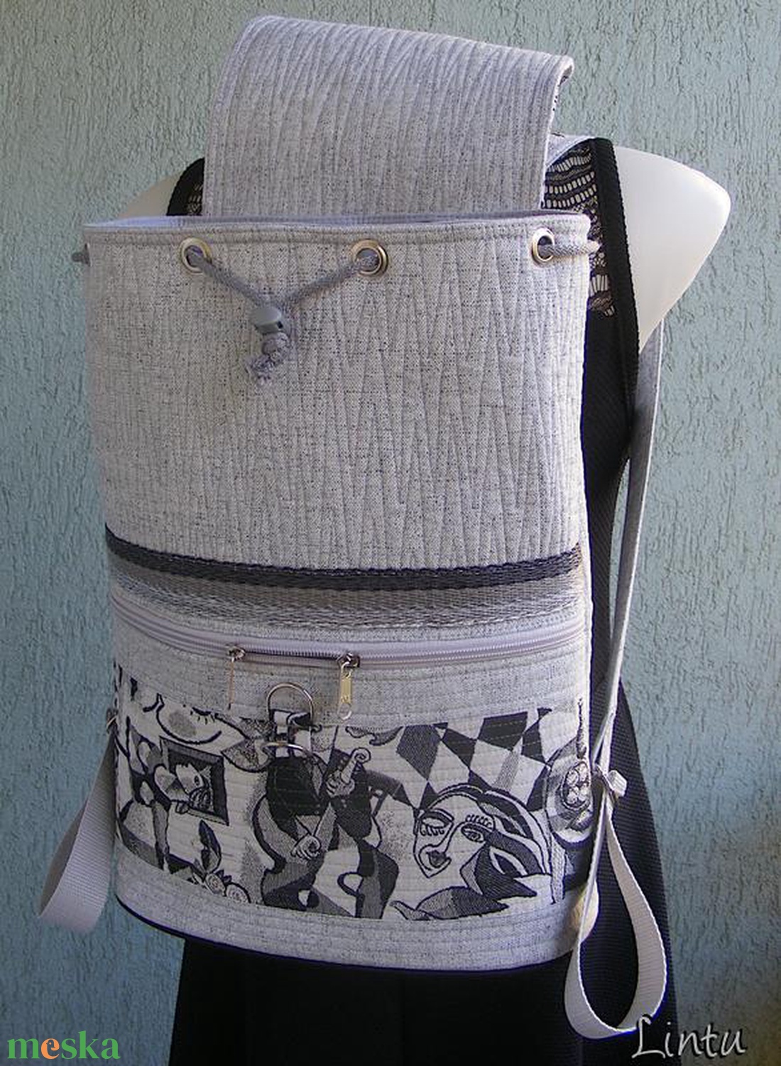 Picasso textil hátizsák - táska & tok - hátizsák - hátizsák - Meska.hu Picasso textil hátizsák - táska & tok - hátizsák - hátizsák - Meska.hu
