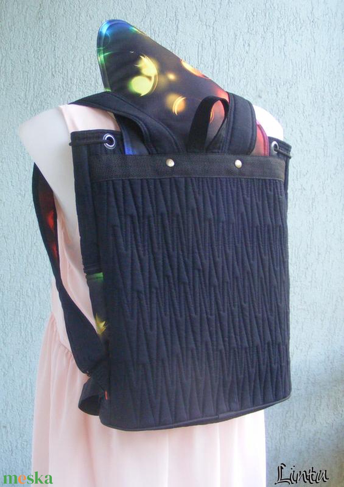 Városi fények textil hátizsák  - táska & tok - hátizsák - hátizsák - Meska.hu