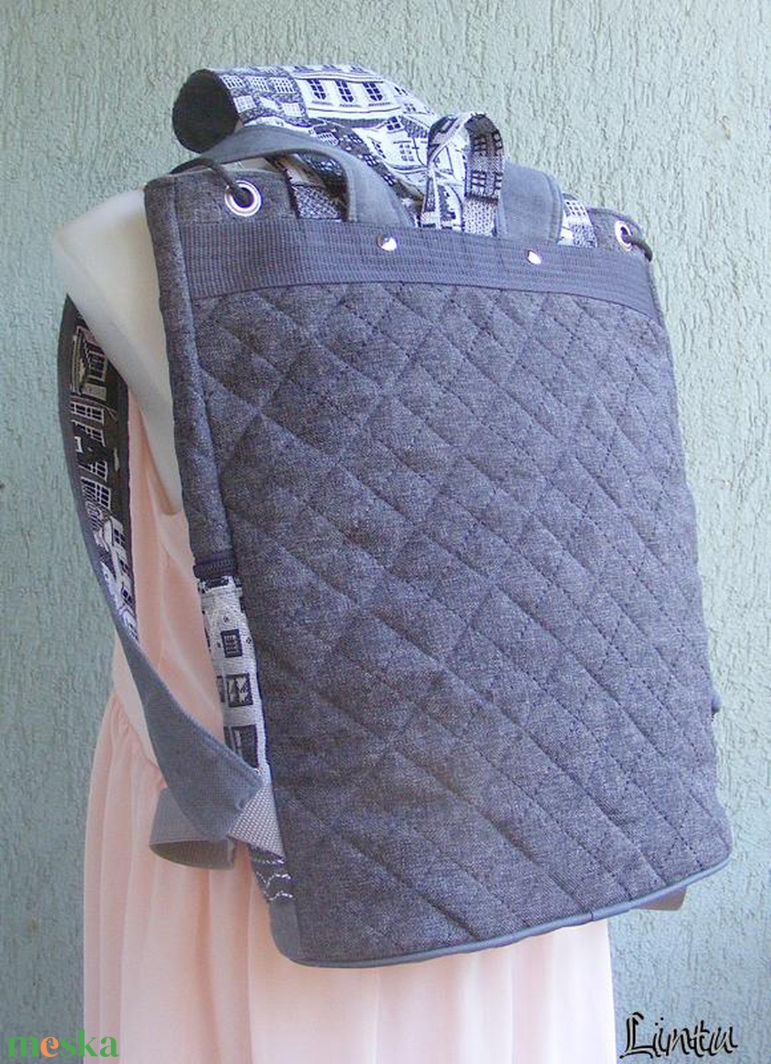 Szürke város textil hátizsák gobelin jellegű vászonból - táska & tok - hátizsák - hátizsák - Meska.hu Szürke város textil hátizsák gobelin jellegű vászonból - táska & tok - hátizsák - hátizsák - Meska.hu