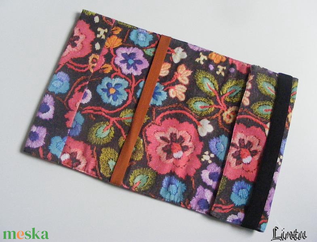 Textil könyv- vagy határidőnapló borító állítható szélességgel, kalocsai virágok - könyv & zene - könyvtok - Meska.hu Textil könyv- vagy határidőnapló borító állítható szélességgel, kalocsai virágok - könyv & zene - könyvtok - Meska.hu