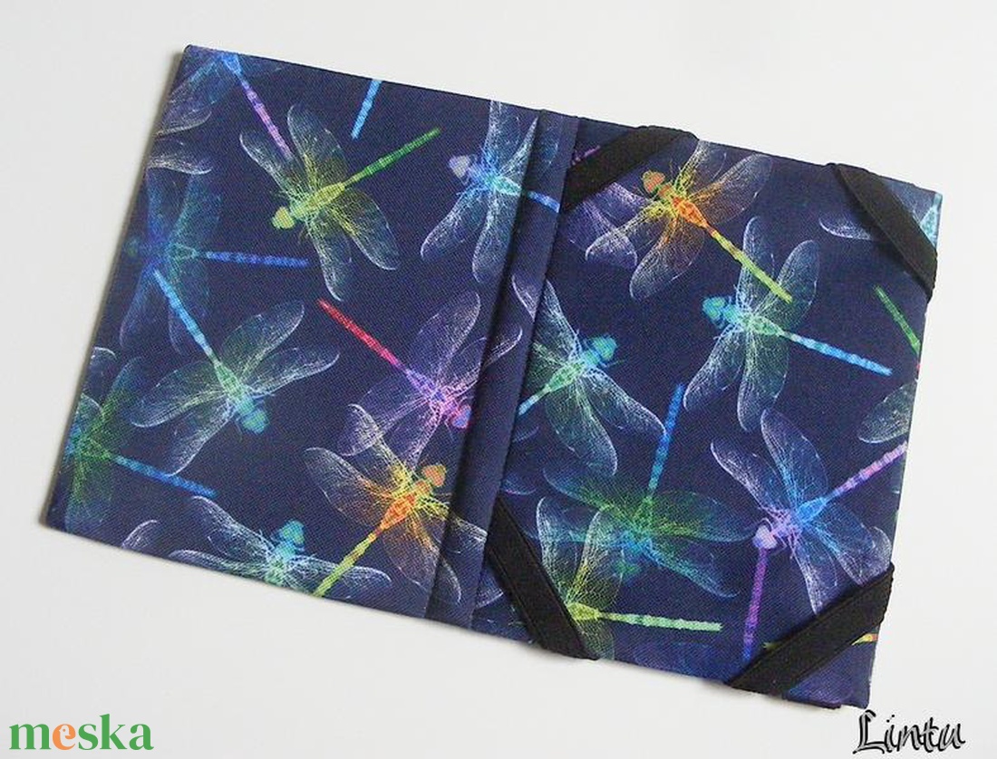 Színes szitakötők, vízhatlan anyagból készült kemény ebook-tok - táska & tok - ebook & tablet tok - Meska.hu