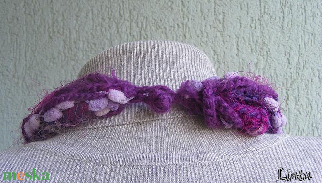 Téli horgolt nyaklánc barna-fekete színekben - ékszer - nyaklánc - nyakpánt, gallér - Meska.hu