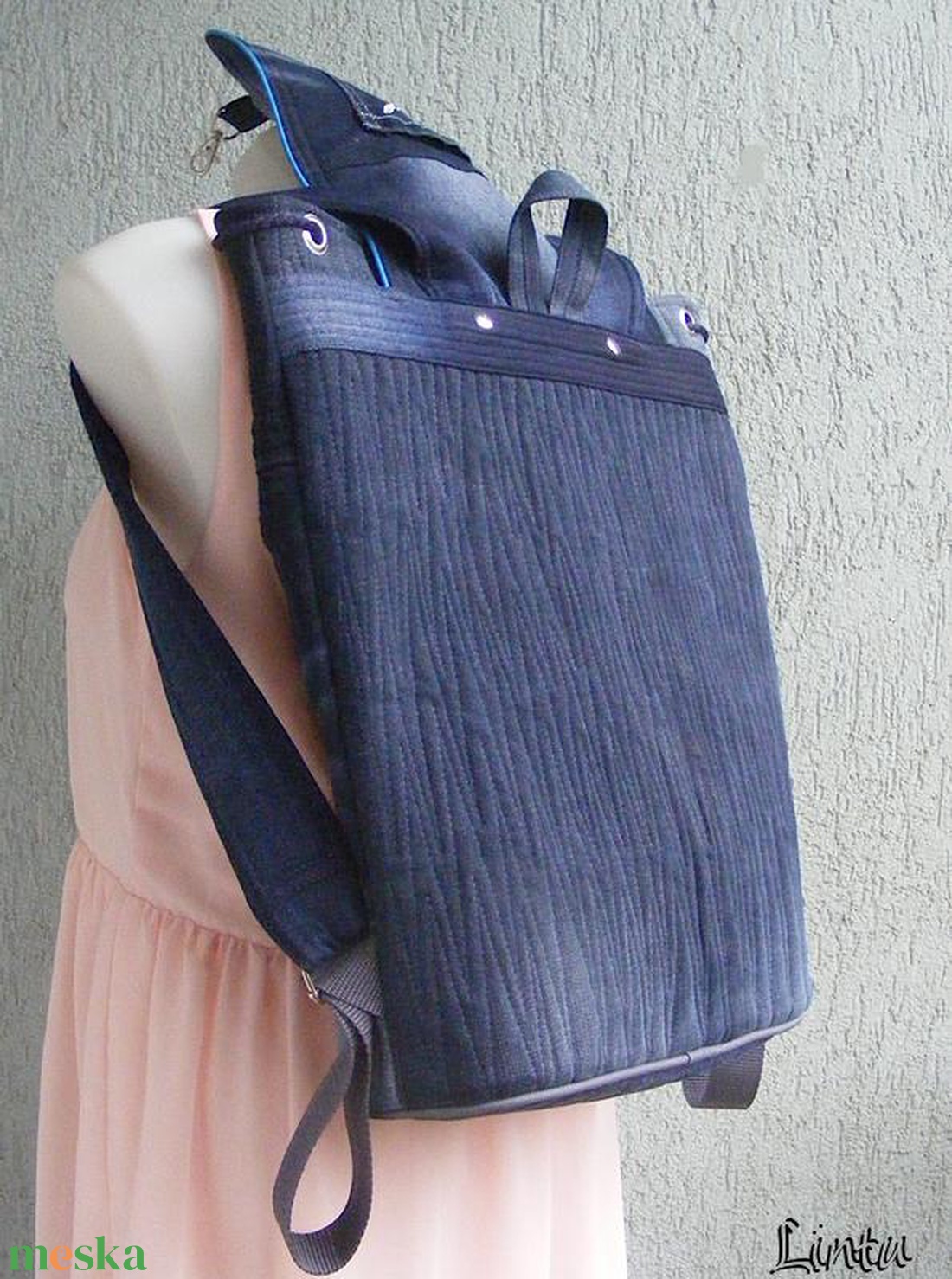 Farmer hátizsák hímzett motívumokkal - táska & tok - hátizsák - hátizsák - Meska.hu