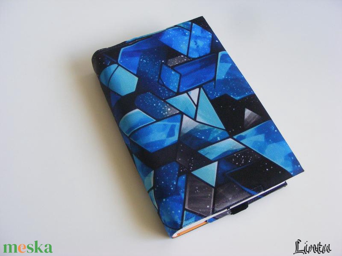 Kék minta, vízhatlan könyvborító állítható szélességgel - könyv & zene - könyvtok - Meska.hu