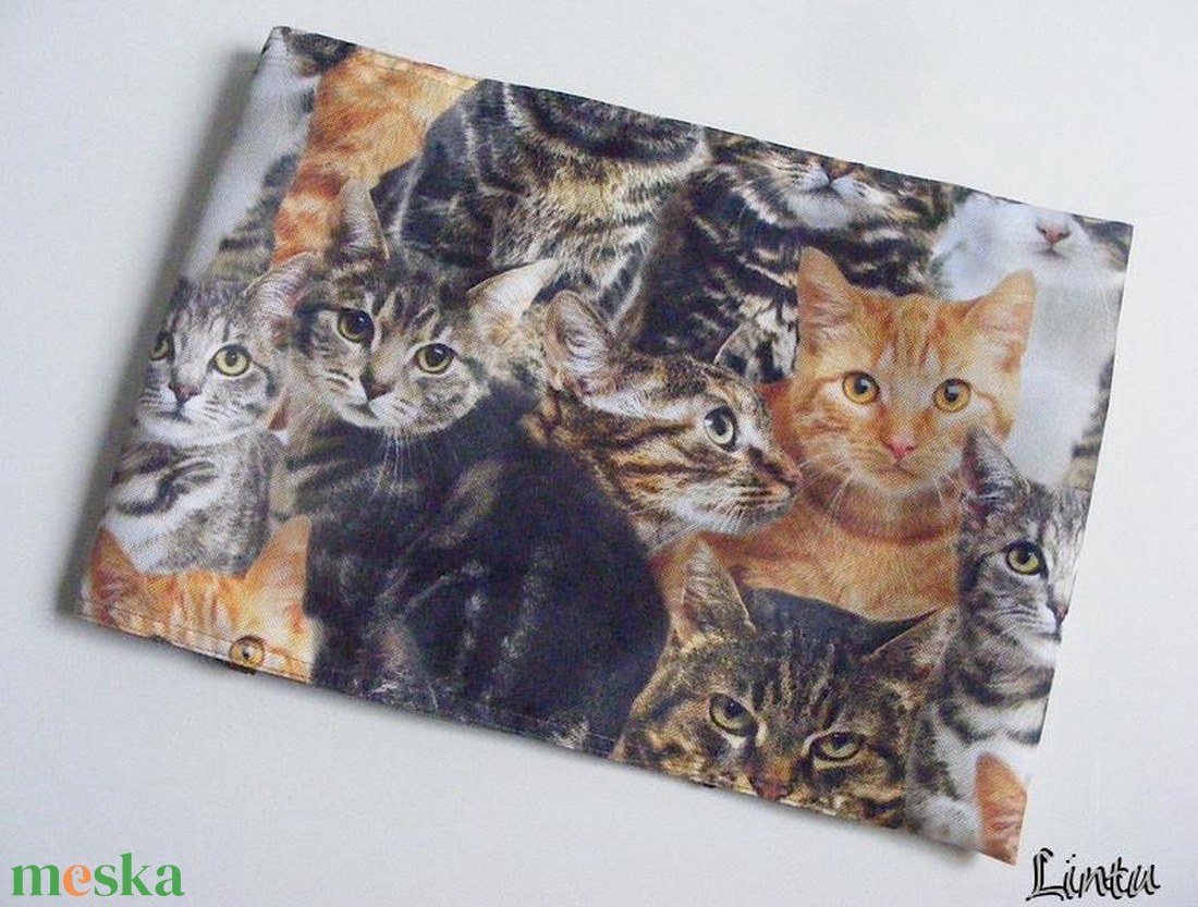 Macskák, vízhatlan könyvborító állítható szélességgel - könyv & zene - könyvtok - Meska.hu