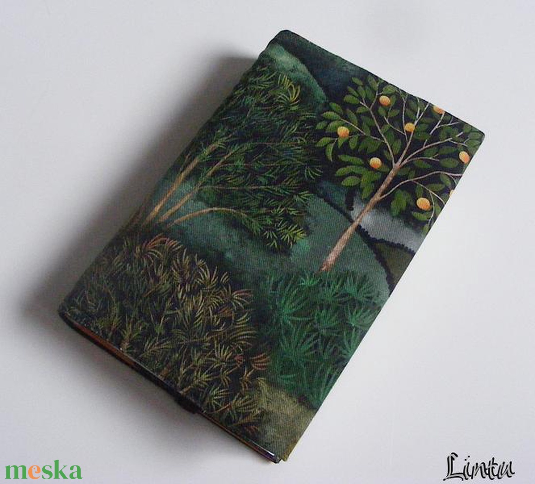 Zöld erdő, textil könyvborító állítható szélességgel - könyv & zene - könyvtok - Meska.hu