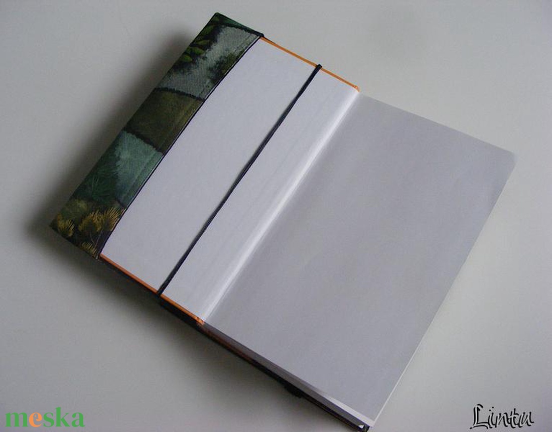 Zöld erdő, textil könyvborító állítható szélességgel - könyv & zene - könyvtok - Meska.hu