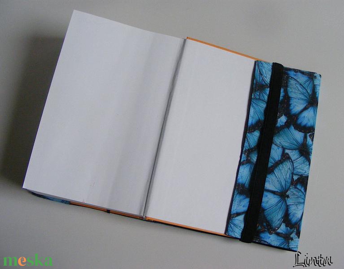 Kék pillangók, vízhatlan könyvborító állítható szélességgel - könyv & zene - könyvtok - Meska.hu