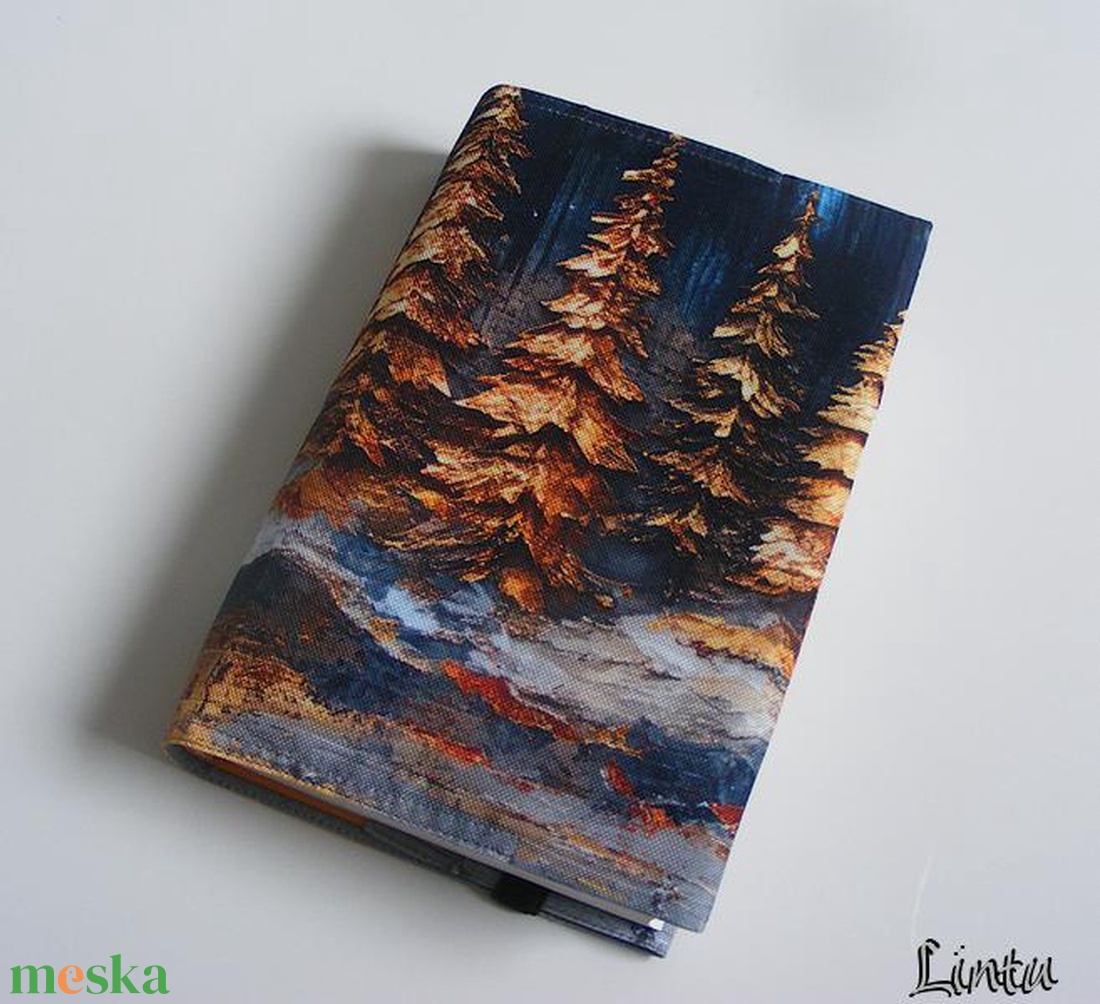 Színes erdő, vízhatlan könyvborító állítható szélességgel - könyv & zene - könyvtok - Meska.hu