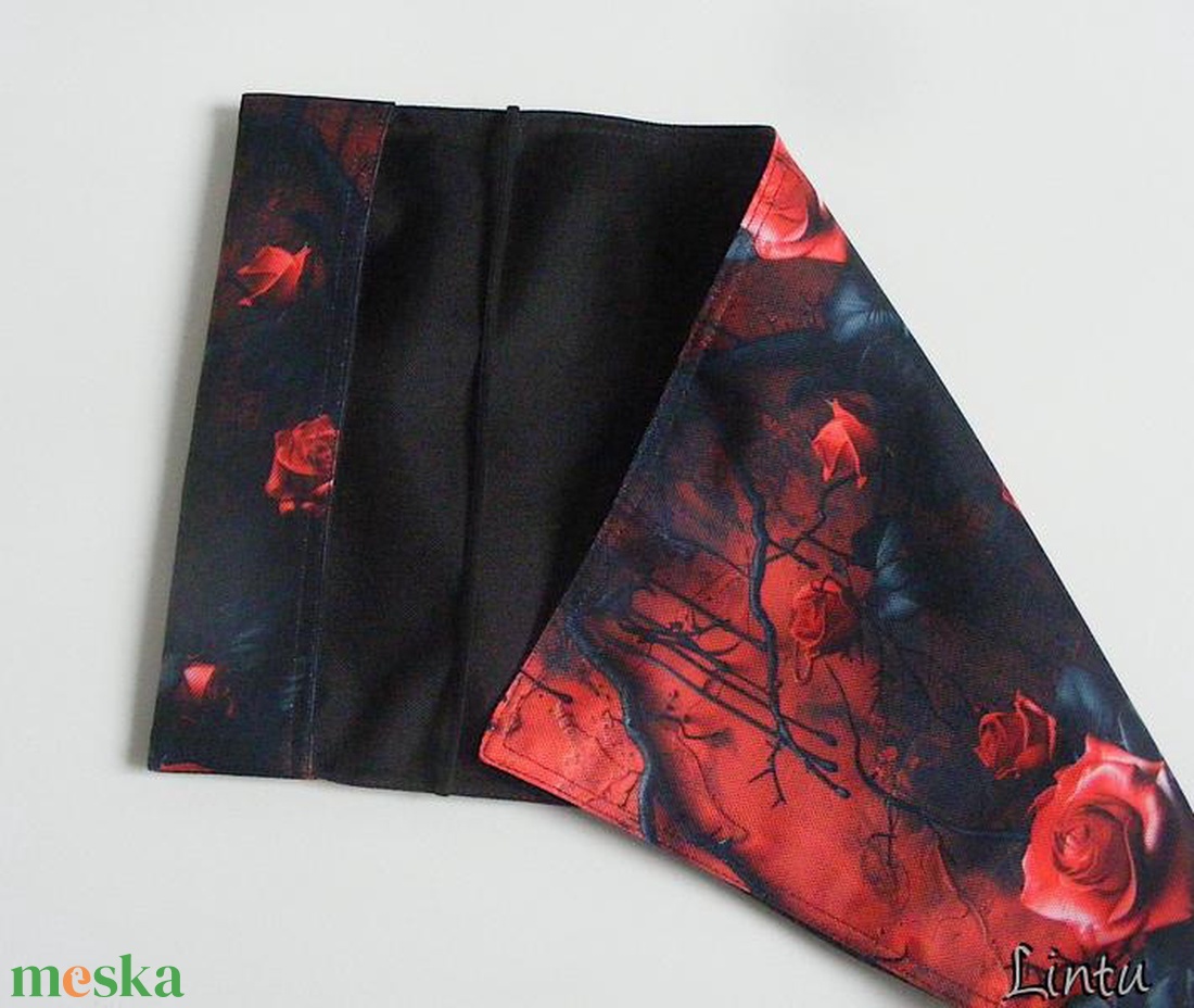 Piros rózsa, vízhatlan könyvborító állítható szélességgel - könyv & zene - könyvtok - Meska.hu