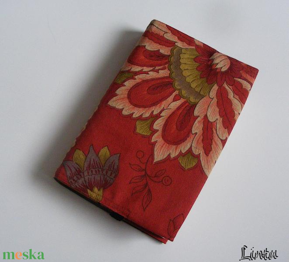 Nagy virág, textil könyvborító állítható szélességgel - könyv & zene - könyvtok - Meska.hu